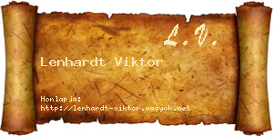 Lenhardt Viktor névjegykártya