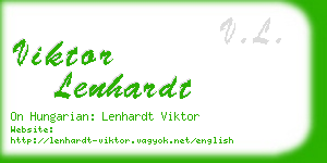 viktor lenhardt business card